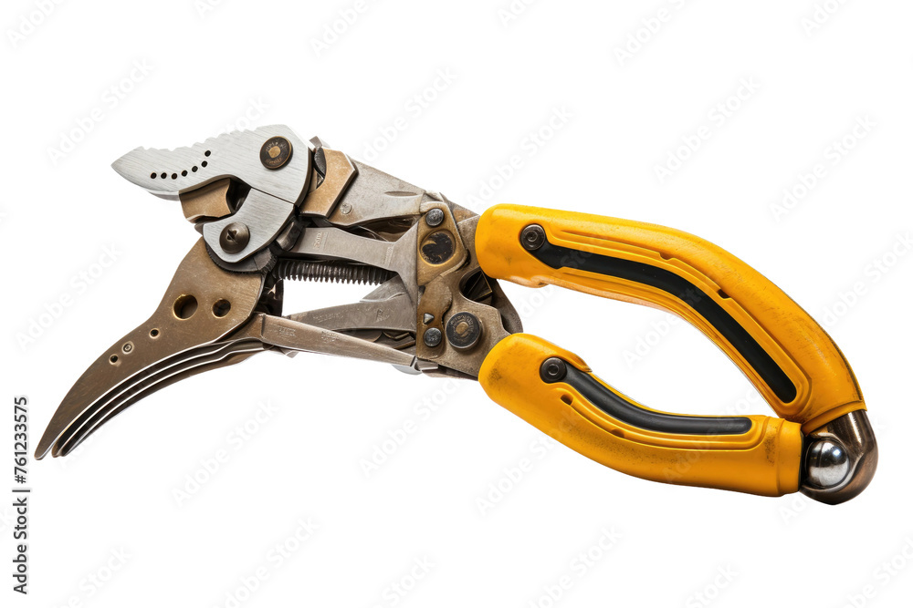 Fototapeta premium Open Pair of Pliers on White Background. On a White or Clear Surface PNG Transparent Background.