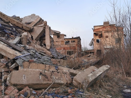 old damaged factory from war © jonnysek
