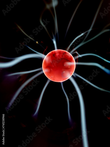 atom isolated on the black background © jonnysek