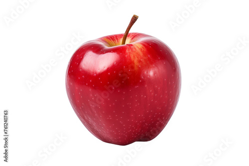 Red Apple With a Bite Taken Out. On a Transparent Background.