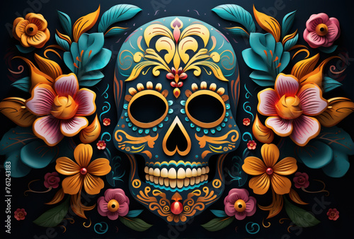 mexican art skull