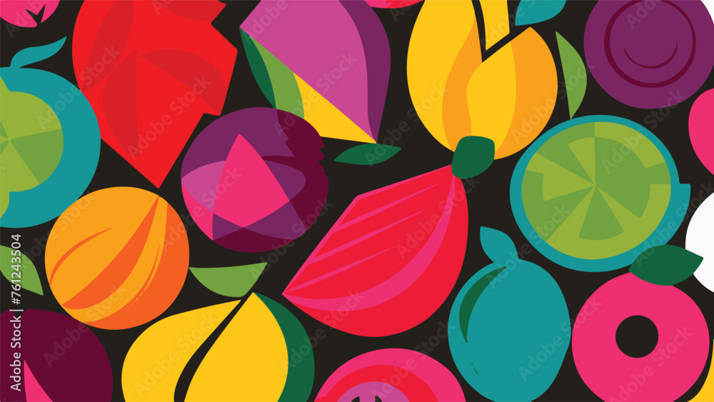 Abstract art illustration of fruits. Abstract art illustration of fruits.