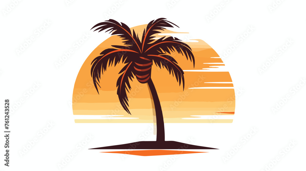 Palm Tree Icon In Trendy Style Isolated Background