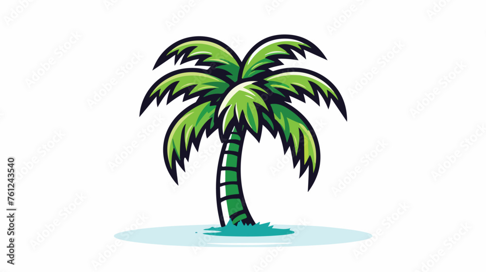 Palm Tree Icon In Trendy Style Isolated Background