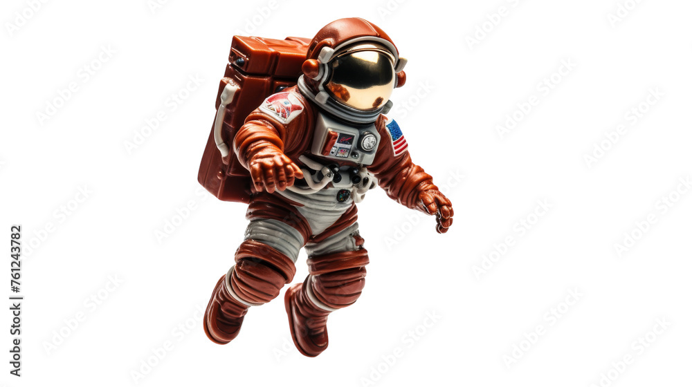 An astronaut floats weightlessly through the sky, soaring gracefully like a cosmic ballet dancer