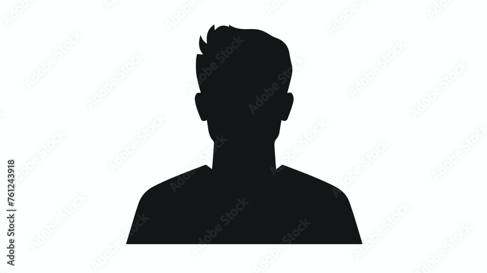 Person glyph flat flat vector isolated on white background