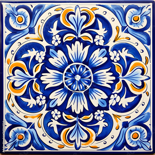 Mexican Traditional Talavera Style Tiles from Puebla