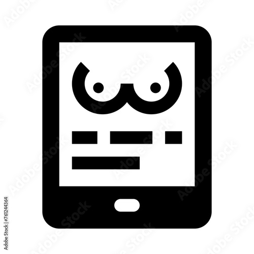 Dating Sex App Smartphone Tablet Outline Icon