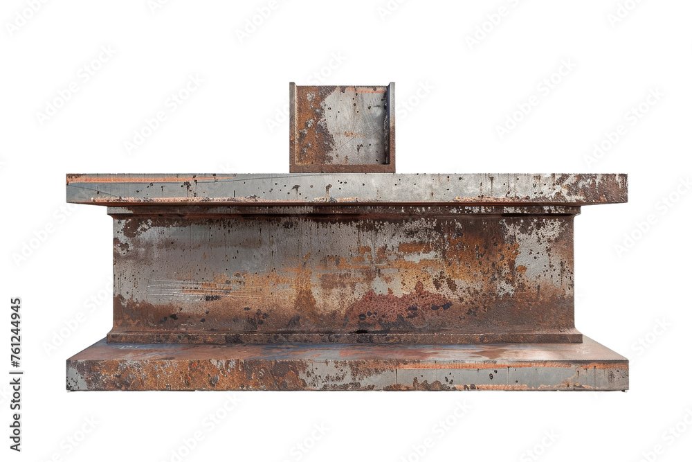 Old Rusted Metal Object on White Background. On a Transparent Background.
