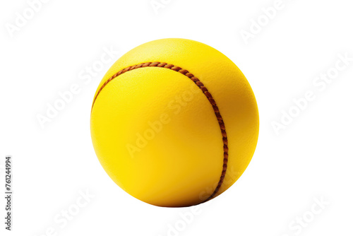 Yellow Tennis Ball on White Background. On a White or Clear Surface PNG Transparent Background.