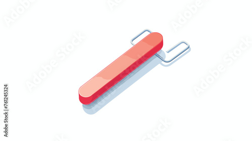 Pushpin paper clip isolated on white background vect