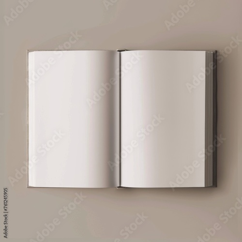 Open Book Mockup, Opened Blank Catalogue, Empty Magazine, Generative AI Illustration