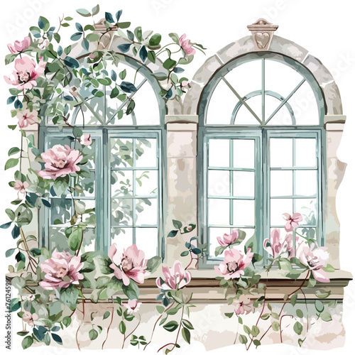 Floral Windows Clipart