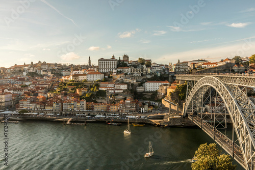 Portugal,Northern Portugal,Porto, Douro River and Arrabida Bridge photo