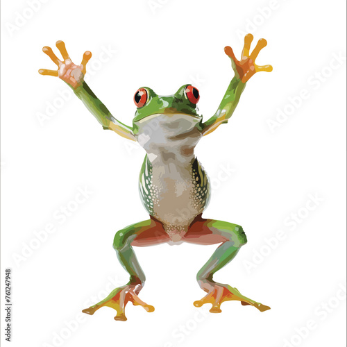 Funny Frog Clipart isolated on white background