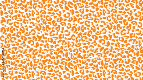 Leopard skin fur texture orange background 