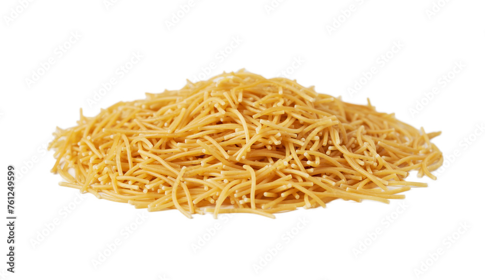 pile of roast vermicelli isolated on white background
