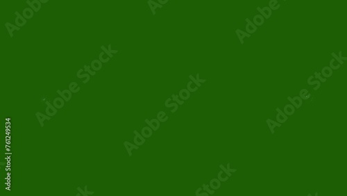 Electric current isolated on green screen background photo