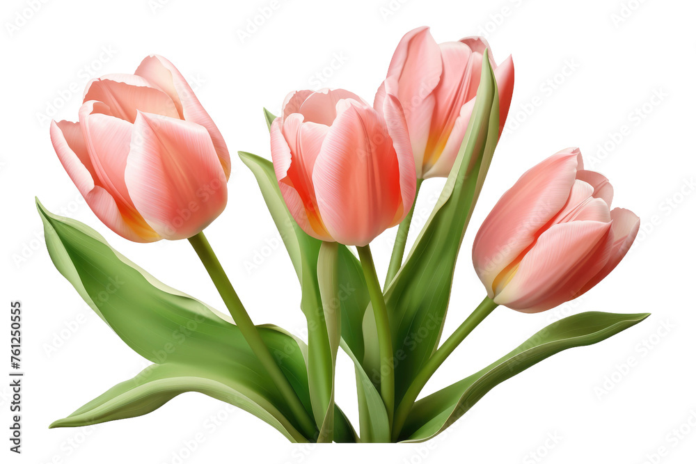 Group of Pink Flowers With Green Leaves. On a White or Clear Surface PNG Transparent Background. Group of Pink Flowers With Green Leaves. On a White or Clear Surface PNG Transparent Background.