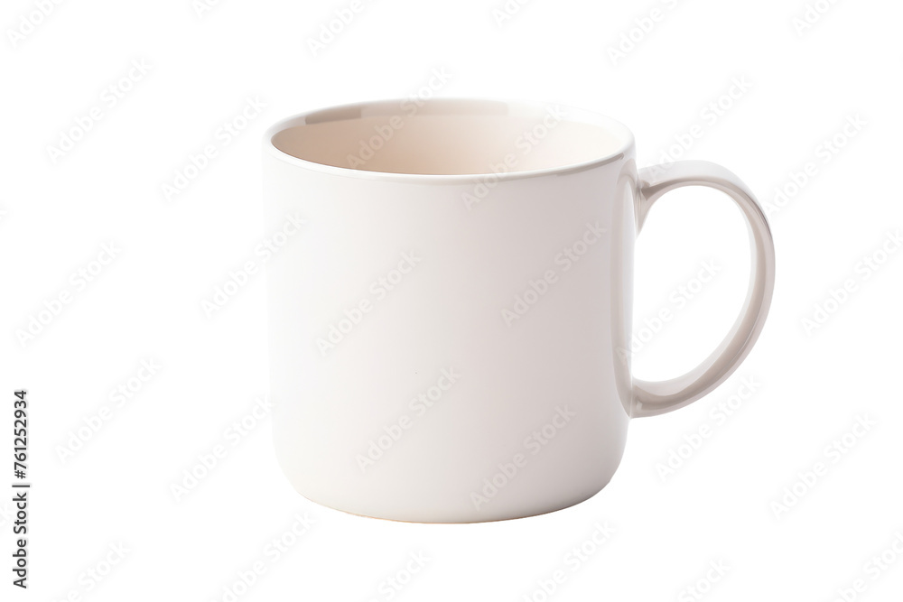 White Coffee Mug With Handle on White Background. On a White or Clear Surface PNG Transparent Background. White Coffee Mug With Handle on White Background. On a White or Clear Surface PNG Transparent Background.