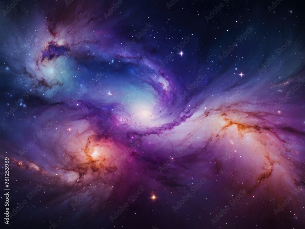 Nebula and stars in night sky. Space background. Nebula and stars in night sky. Space background.