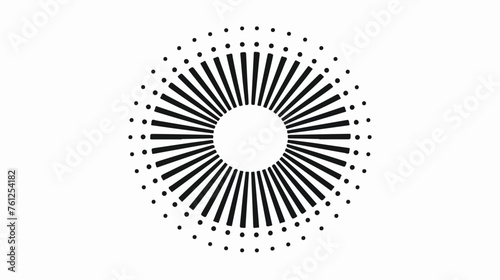 Vector isolated symbol of the sun of dots and straig