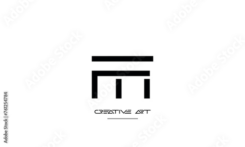 FM, MF, F, M abstract letters logo monogram