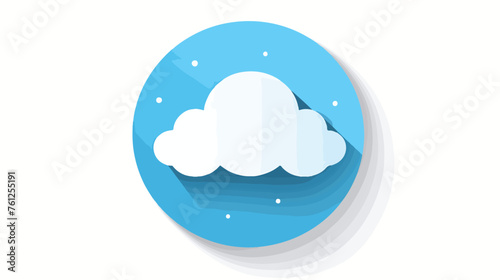 Weather condition illustration icon with white cloud