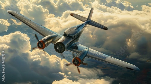 Experience the elegance of vintage airplanes with images of historic aircraft soaring gracefully through the clouds