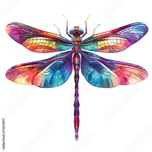 Magical Dragonfly Clipart isolated on white background