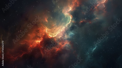 realistic nebula space wallpaper background © Super Shanoom
