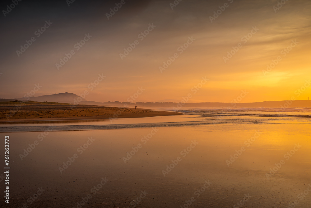Stunning Sunset at Valdoviño Beach, Galicia, Province of A Coruña, Spain