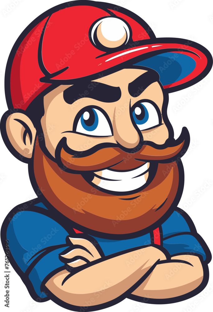 Obraz premium Dynamic Diplomat Man Mascot Vector Logo Bridging Gaps for Your Brand