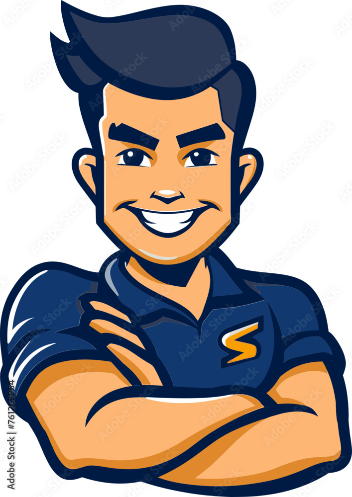Valiant Visionary Mascot Vector Logo Guiding Your Brand's Future Valiant Visionary Mascot Vector Logo Guiding Your Brand's Future