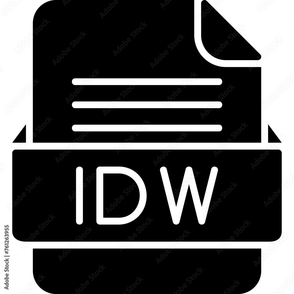 IDW File Format Vector Icon Design IDW File Format Vector Icon Design