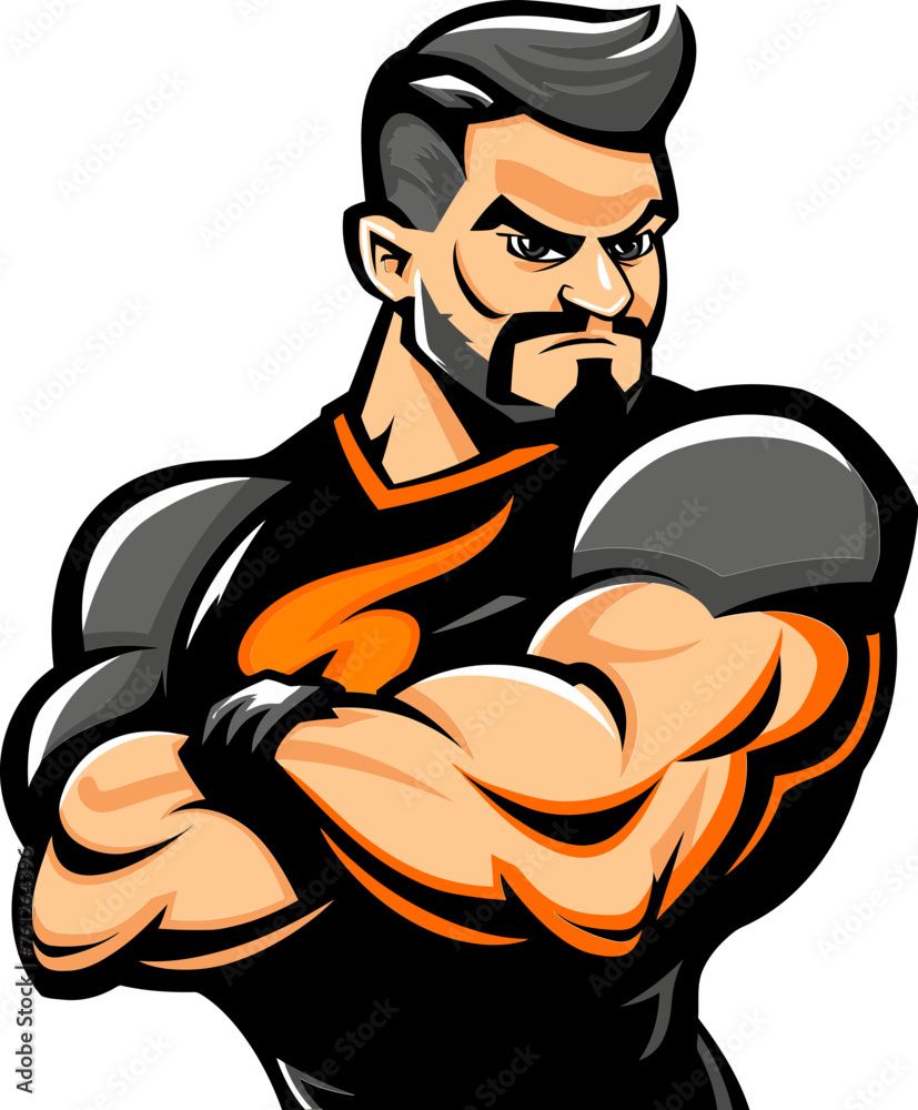 Robust Ranger Man Mascot Vector Logo Strengthening Your Brand's Presence Robust Ranger Man Mascot Vector Logo Strengthening Your Brand's Presence