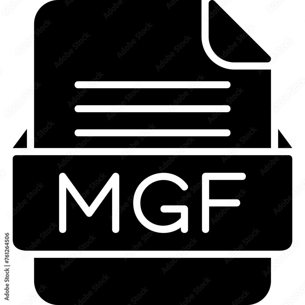 MGF File Format Vector Icon Design MGF File Format Vector Icon Design