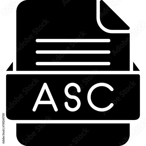 ASC File Format Vector Icon Design