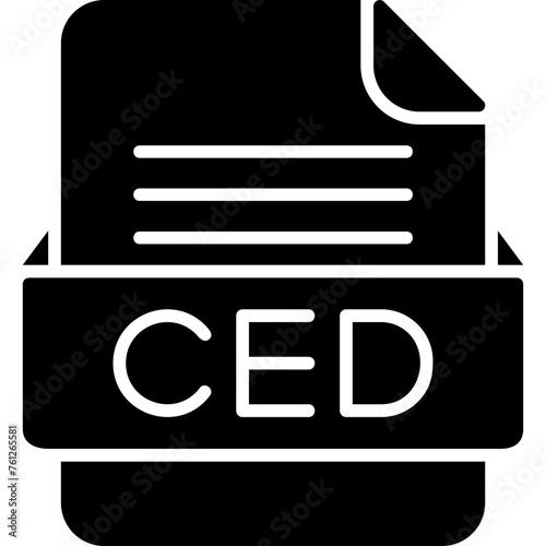 CED File Format Vector Icon Design