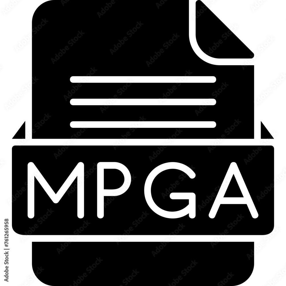 MPGA File Format Vector Icon Design MPGA File Format Vector Icon Design