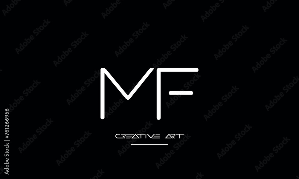 FM, MF, F, M abstract letters logo monogram