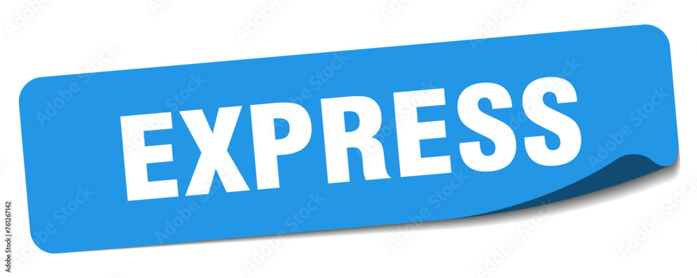 express sticker. express label