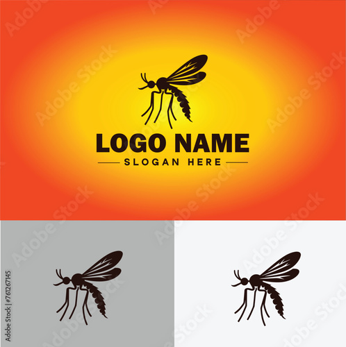 gnat logo vector art icon graphics for business brand icon mosquito logo template