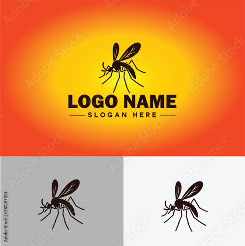 gnat logo vector art icon graphics for business brand icon mosquito logo template