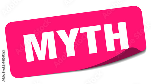 myth sticker. myth label