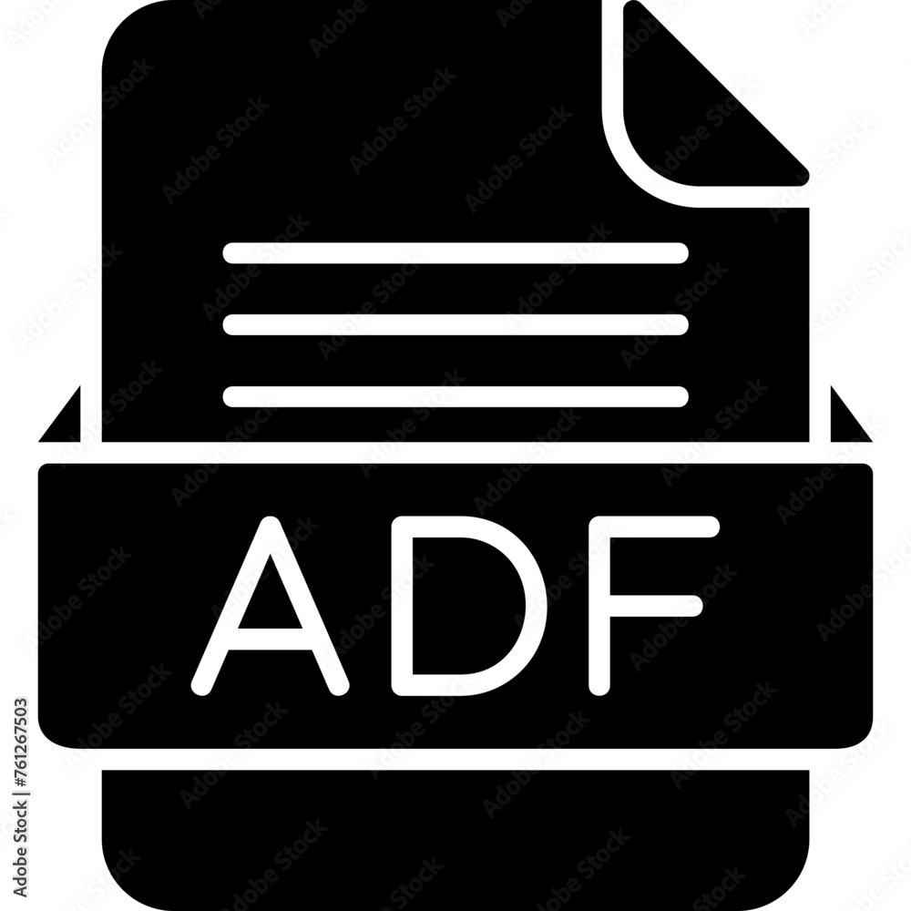 ADF File Format Vector Icon Design ADF File Format Vector Icon Design