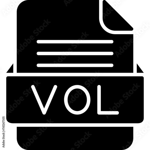 VOL File Format Vector Icon Design