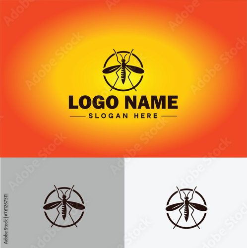 gnat logo vector art icon graphics for business brand icon mosquito logo template