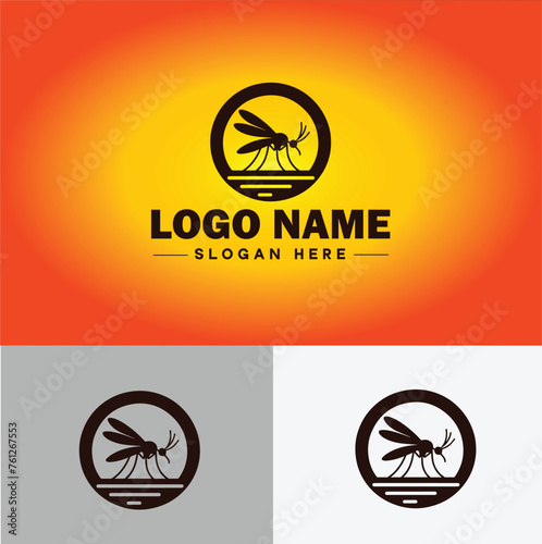 gnat logo vector art icon graphics for business brand icon mosquito logo template