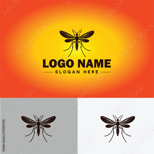 gnat logo vector art icon graphics for business brand icon mosquito logo template